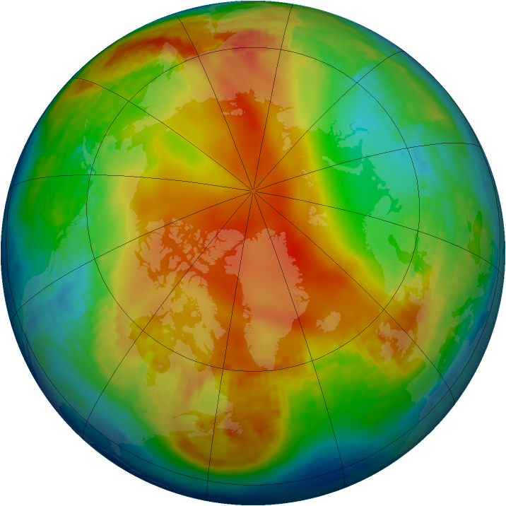 Arctic ozone map for 17 January 2004